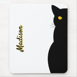 Mousepad Olhos de Ouro CAT PRETO personalizáveis