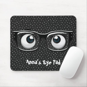 Mousepad Olhos e óculos nas Bolinhas
