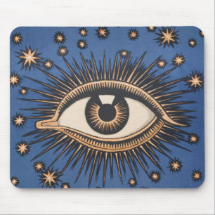 Mousepad Olhos Estrelas Lua Celestial Nouveau