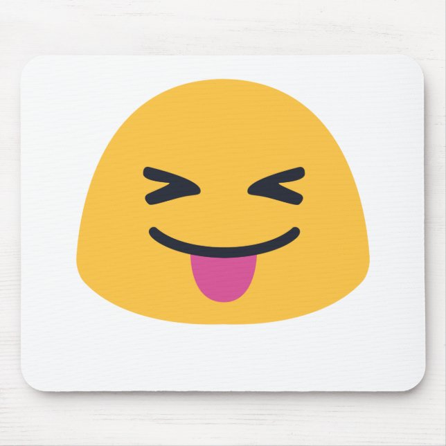 Mousepad Olhos fechados de língua Emoji (Frente)