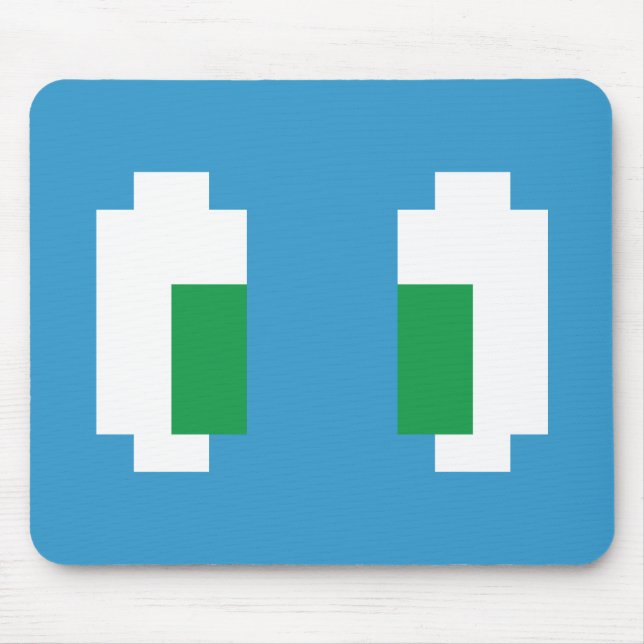 Mousepad Olhos Verdes para Manga de Pixel de 8 Bits (Frente)