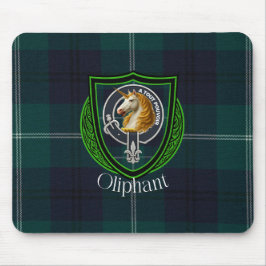 Mousepad Oliphant Scottish Clan Tartan and Crest 