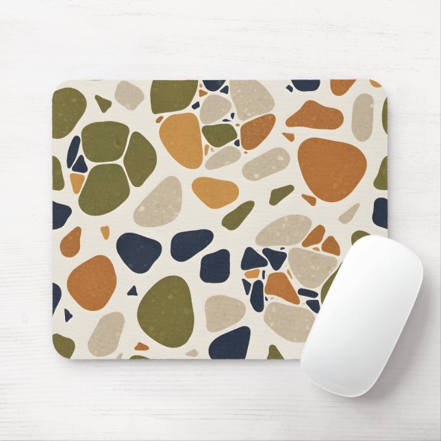 Mousepad Olive Clay Terrazzo (Com mouse)