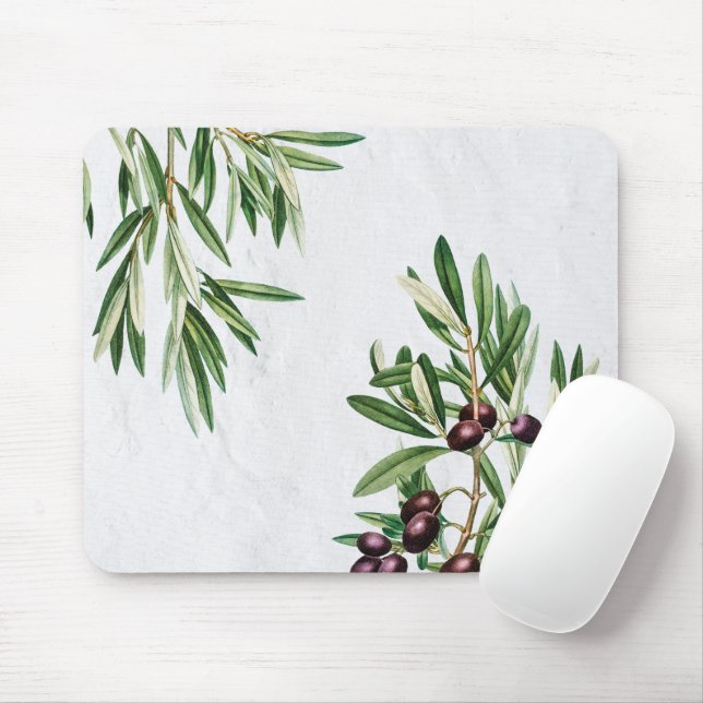 Mousepad Olive Folha da Grécia Mediterrânica (Com mouse)