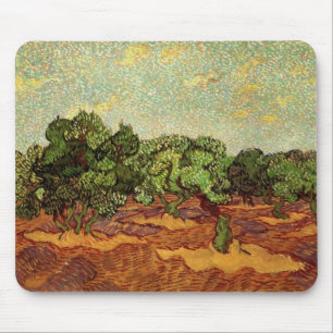 Mousepad Olive Grove, céu azul pálido de Vincent van Gogh
