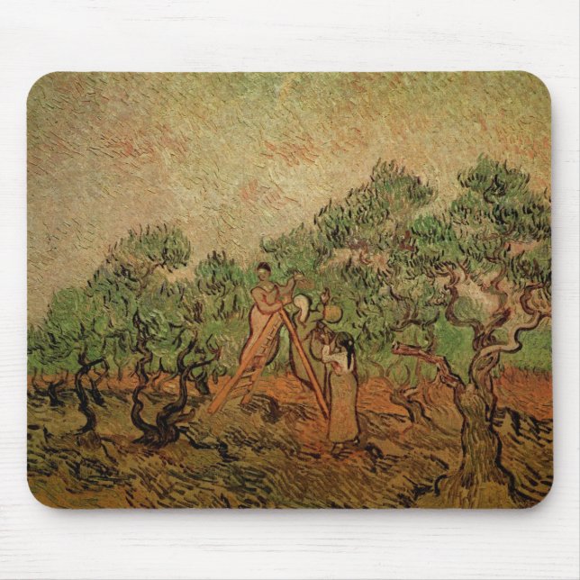 Mousepad Olive Picting por Vincent van Gogh (Frente)