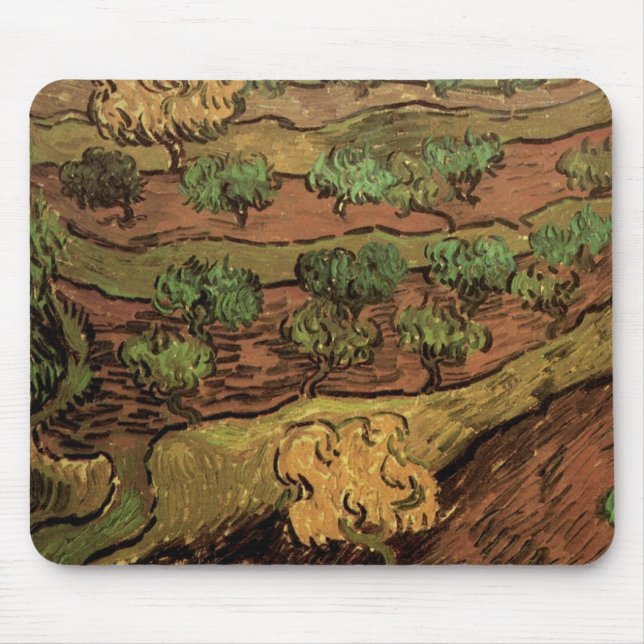 Mousepad Oliveiras de Van Gogh Contra a Encosta de uma Coli (Frente)