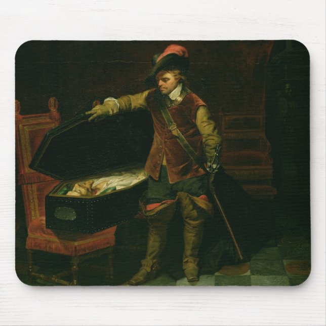 Mousepad Oliver Cromwell com o caixão de Charles mim (Frente)