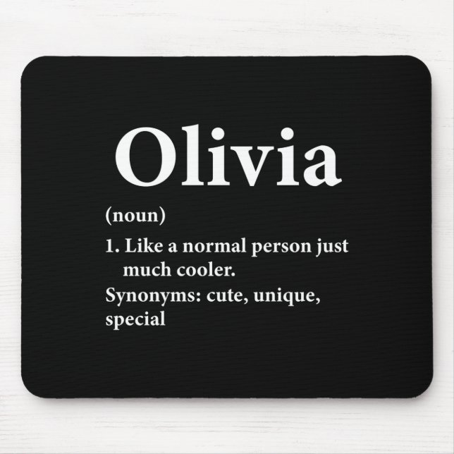 Mousepad Olivia Name Definition Funny D  (Frente)