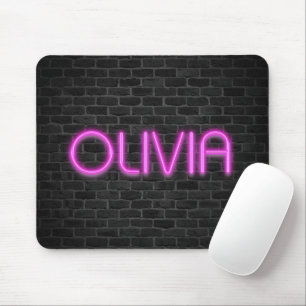 Mousepad OLÍVIA Nas Luzes De Neon