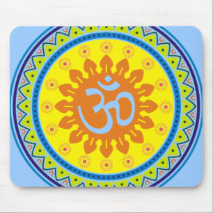 Mousepad OM com estilo indiano tradicional Mandana