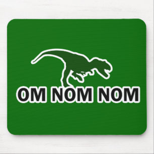 Mousepad Om Nom Dinossaur Rawr está com fome