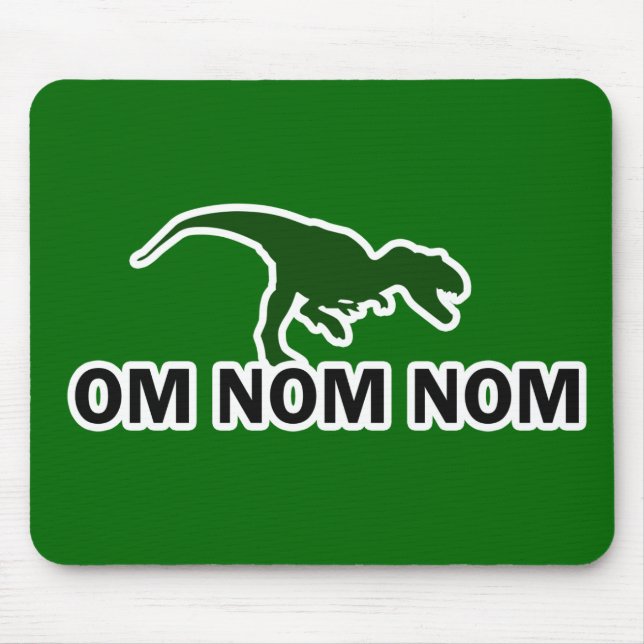 Mousepad Om Nom Dinossaur Rawr está com fome (Frente)
