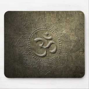 Mousepad OM Symbol Mandala Bronze Metal effect 1 MP