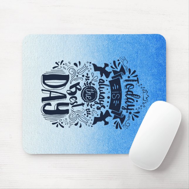 Mousepad Ombre Blue e White Dive em matizes sonhadoras (Com mouse)