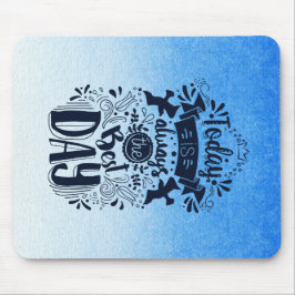 Mousepad Ombre Blue e White Dive em matizes sonhadoras