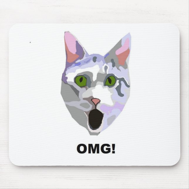Mousepad OMG! CAT 'o que viu? ' (Frente)