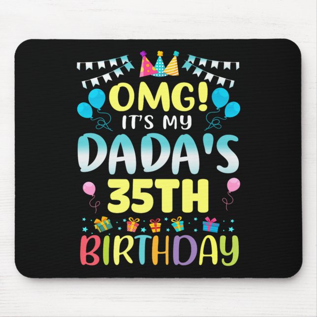 Mousepad Omg é meu Dadas 35º aniversário doce 35 anos (Frente)