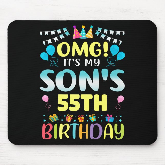 Mousepad Omg São Meus Filhos 55º Aniversário Doce 55 Anos P (Frente)
