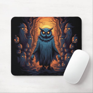 Mousepad Ominosa Coruja No Dia das Bruxas