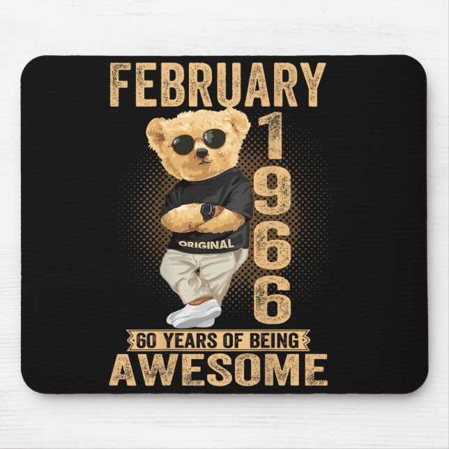 Mousepad (on Back) February 1966 60th Birthday 60 Years Ted (Frente)