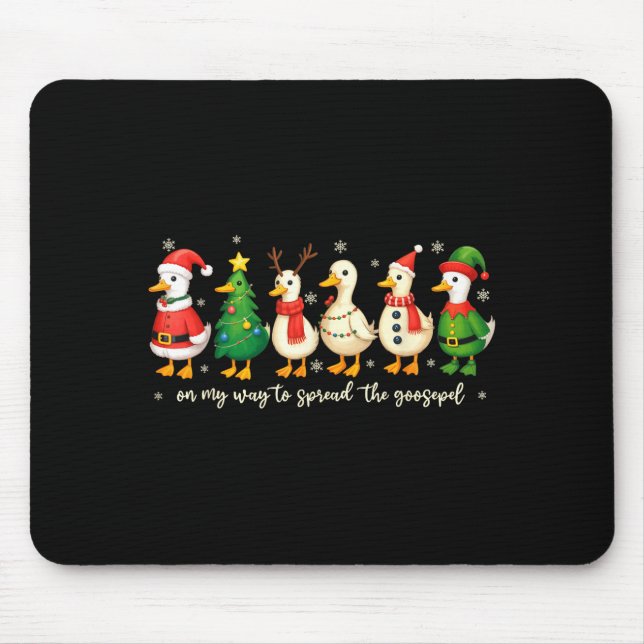 Mousepad On My Way To Spread The Gospel Funny Goose Christi (Frente)