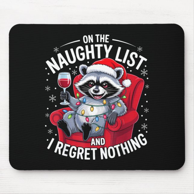 Mousepad On The Naughty List And I Regret Nothing Dabbing R (Frente)