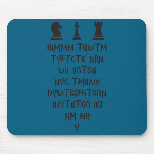 Mousepad Once I Make My Move Acronym Wizard Chess Funny Des (Frente)