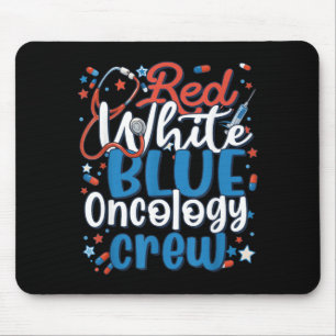 Mousepad Oncologia Enfermeira Médico Cuidados com Câncer Az