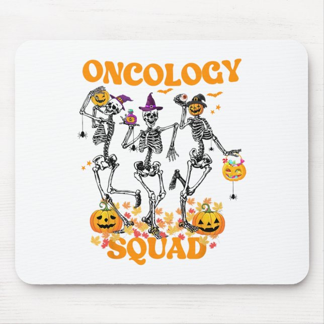 Mousepad Oncologia Esqueleto Pumpkin Cai Cai Cai Causada (Frente)
