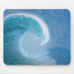 Mousepad Onda Azul Artística
