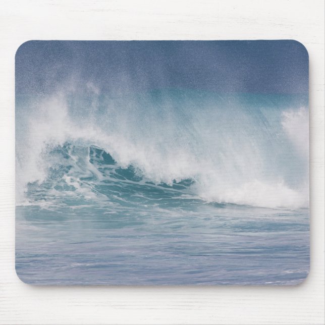 Mousepad Onda azul caindo, Maui, Havaí, EUA 3 (Frente)