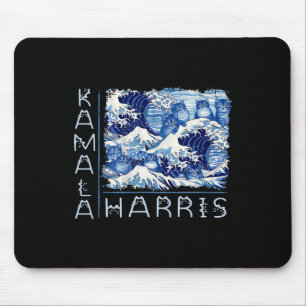 Mousepad Onda Bonita De Gatos Azuis Para Kamala Harris Engr