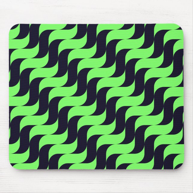 Mousepad Onda Cascata Preta e Verde (Frente)