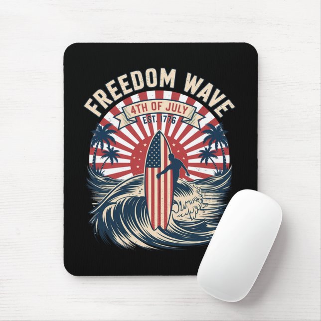 Mousepad Onda da Liberdade 4 de Julho (Com mouse)