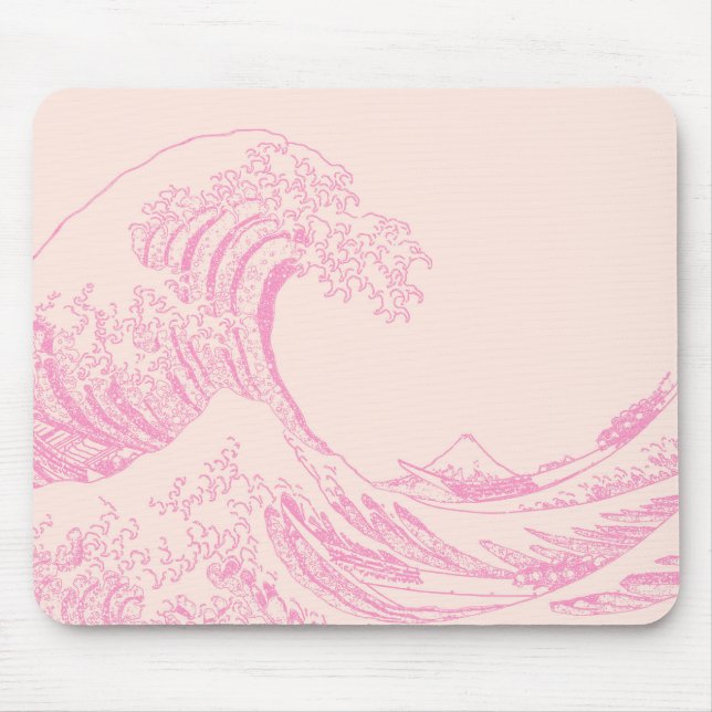 Mousepad Onda de excelente sobre anestésico cor-de-rosa Kan (Frente)