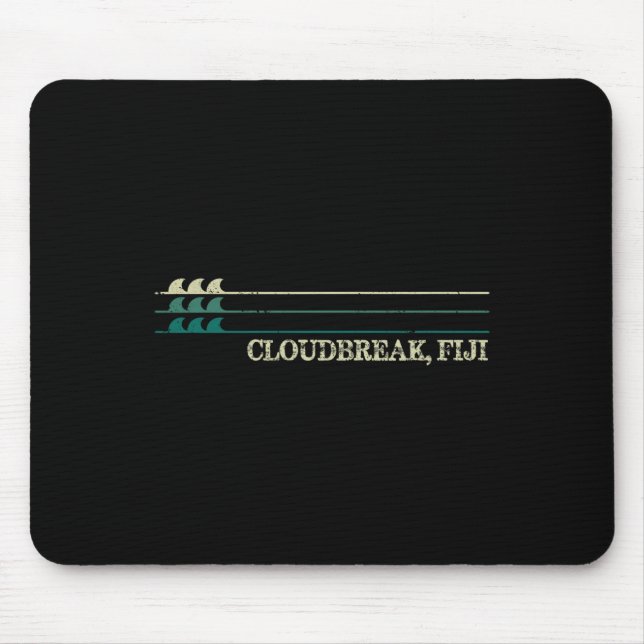 Mousepad Onda de surf retrô Cloudbreak Fiji Break (Frente)