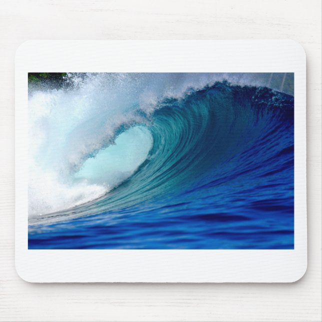 Mousepad Onda de surfe do oceano azul (Frente)