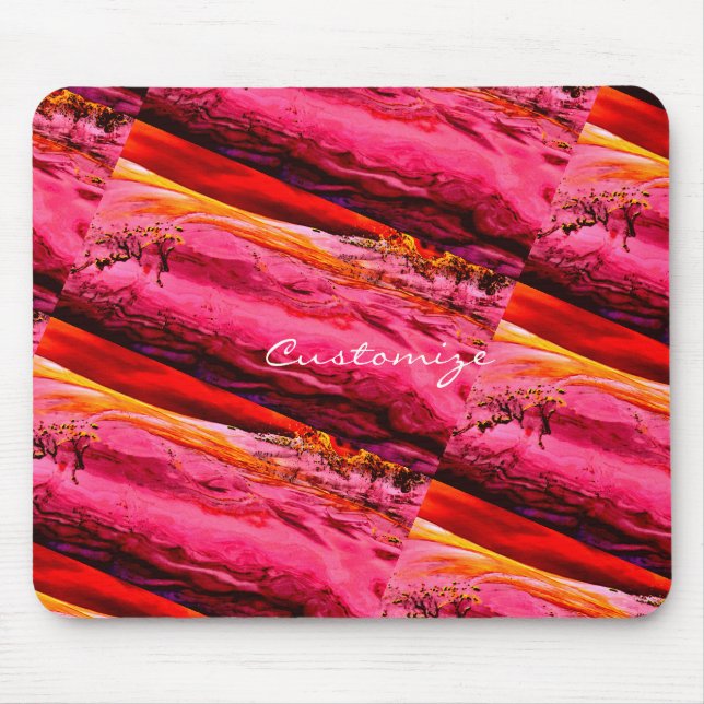 Mousepad onda maui Thunder_Cove rosa/vermelha (Frente)