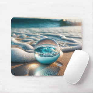 Mousepad Onda Oceânica em uma bola de lente