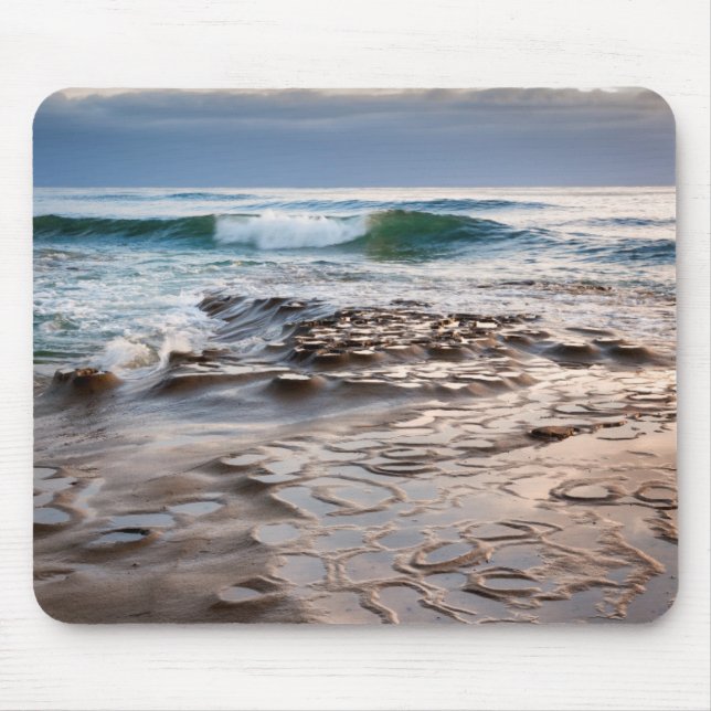 Mousepad Onda quebrando na praia, Califórnia (Frente)