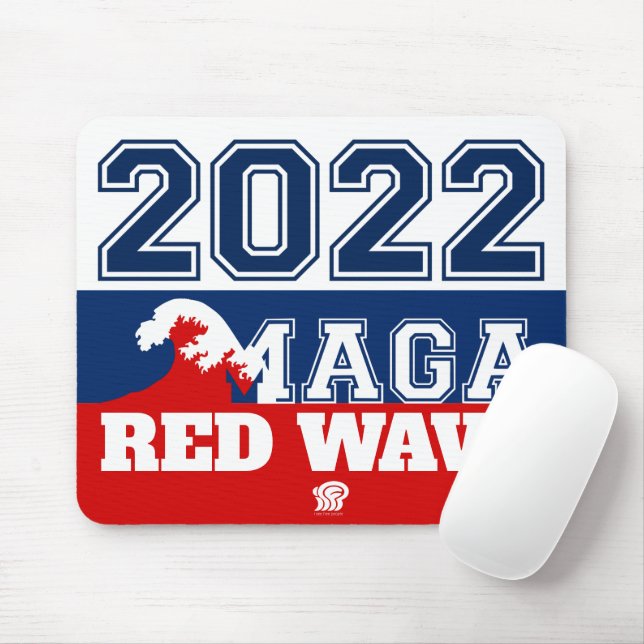 Mousepad Onda Vermelha Ultra MAGA de médio prazo 2022 (Com mouse)