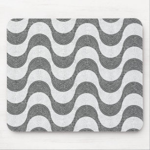 Mousepad Ondas brancas e pretas de pedra calcária portugues