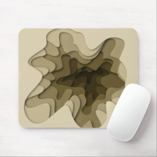 Mousepad Ondas Brown Elegantes Modernas