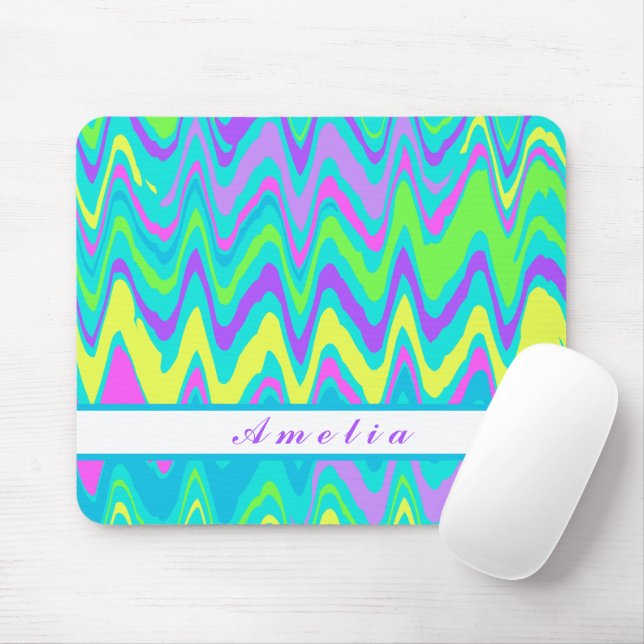 Mousepad Ondas Coloridas (Com mouse)