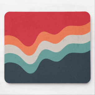 Mousepad Ondas coloridas do estilo de retrato granulado