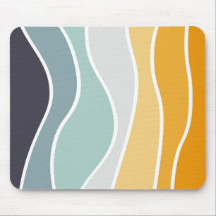 Mousepad Ondas coloridas do estilo retrô de verão