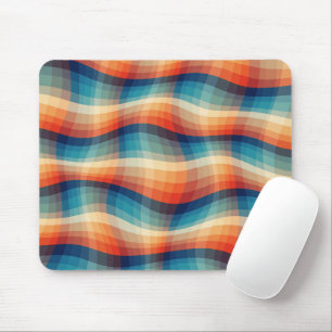 Mousepad Ondas Coloridas Vintage Retro