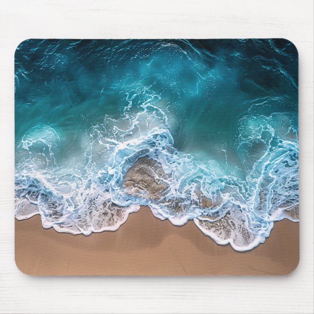 Mousepad Ondas da costa da praia (Frente)