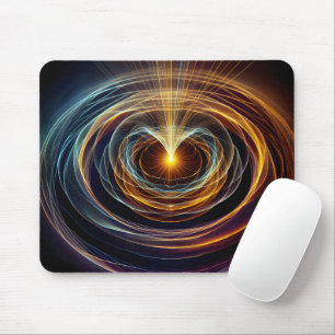 Mousepad Ondas de luz de energia girando